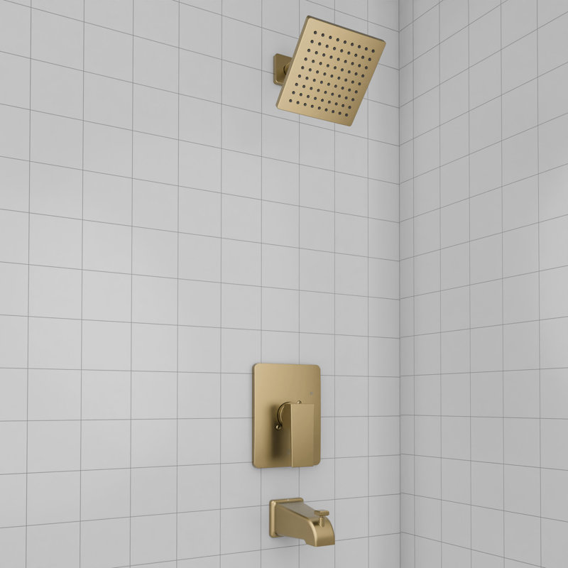 ZLINE Rubicon Modern Shower System in Brushed Nickel, Champagne Bronze
