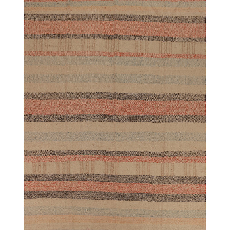 Tapis rayé teint sur terre Kilim