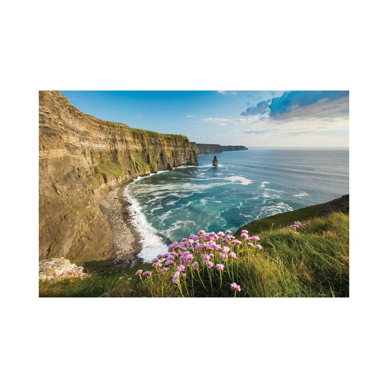 Thrift On The Cliffs Of Moher II by Gareth McCormack - Print on Canvas, Wrapped Canvas, 20.32 cm H x 30.48 cm W