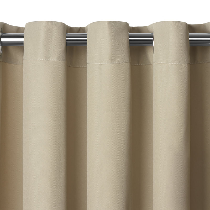 Panneau de rideau obscurcissant pour l'intérieur et l'extérieur Kenefic, l 52 po x L 84 po, Taupe