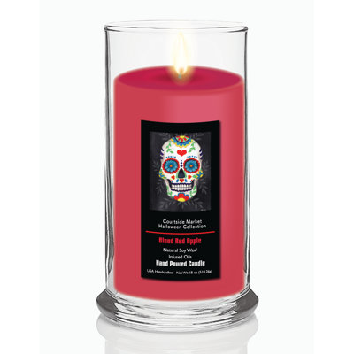Bougie en verre Status Candle 18 oz Sugar Skull 3 Verticle