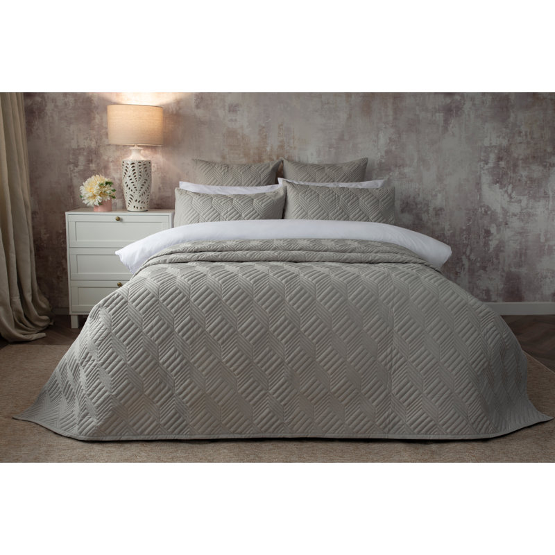 Lisbon Percale Throw Blanket, Grey
