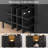 54.6'' Modern Bar Cabinet With Adjustable Shelves & RGB Lights, Wine Cabinet Sideboard Buffet With Wine Glass Holder & Wine Rack-178879640