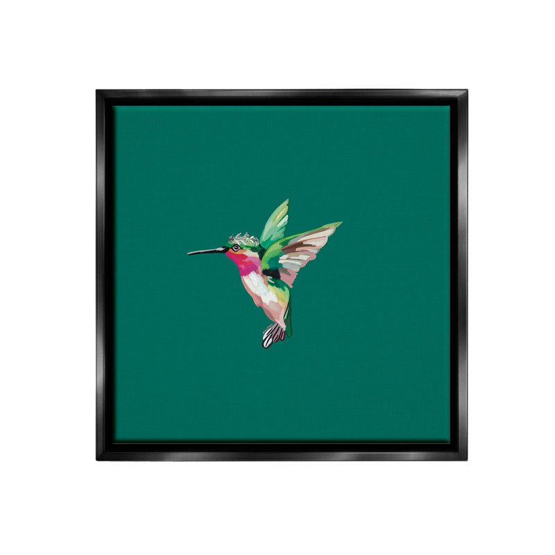 «Hummingbird With Tiara» par Amelia Noyes sur, Cadre flottant noir de jais, H 18 po x l 18 po