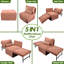 Fauteuil-lit convertible 4-en-1 à 5-en-1 Canapé-lit multi-fonctions convertible avec dossier ajustable Canapé-lit pliant en lin sans dossier-1900282866