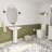TOBILI 19.1 " 33.86 " Tall Ceramic U-Shaped Bathroom Sink and Overflow Hole