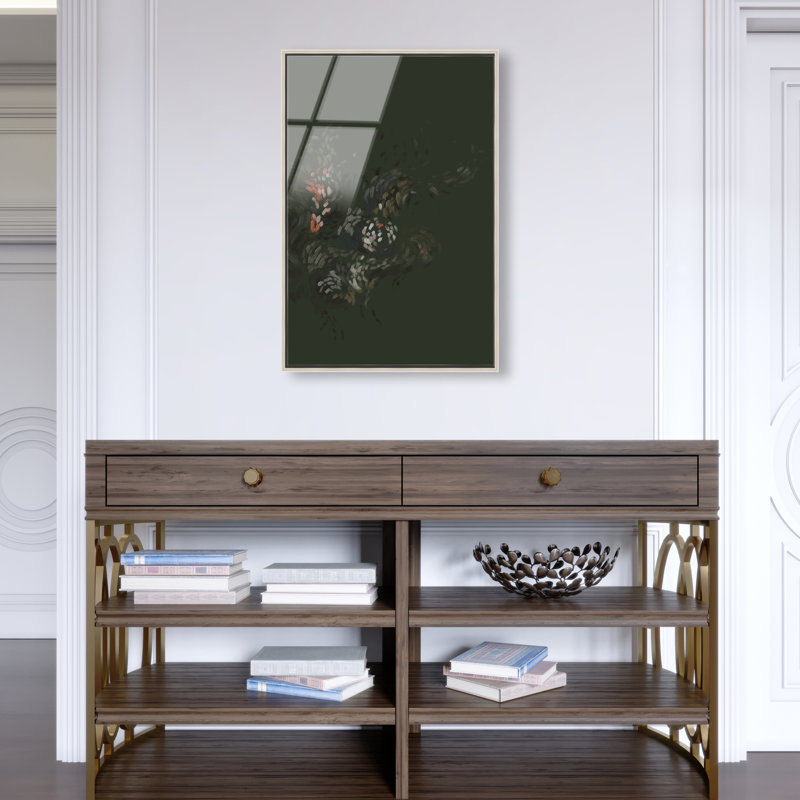 Dancing Petals II Print by Oliver Gal, 17"H x 25"W, Silver Floater Frame