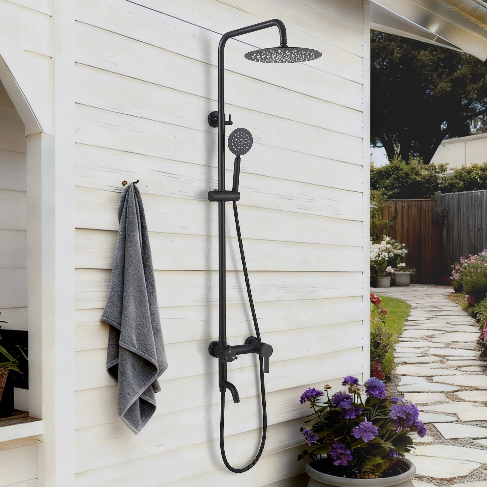 Nexus Triple Function Shower with Handheld, Matte Black