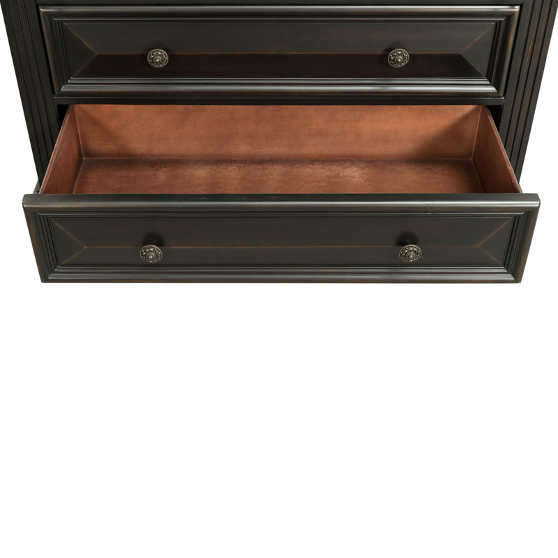 Commode 3 tiroirs Bourges Chill, Noir antique