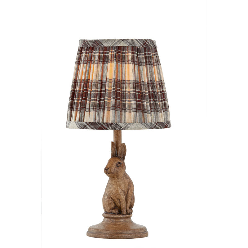 Mini lampe 13 po avec abat-jour en lin Ifeyinwa, brun