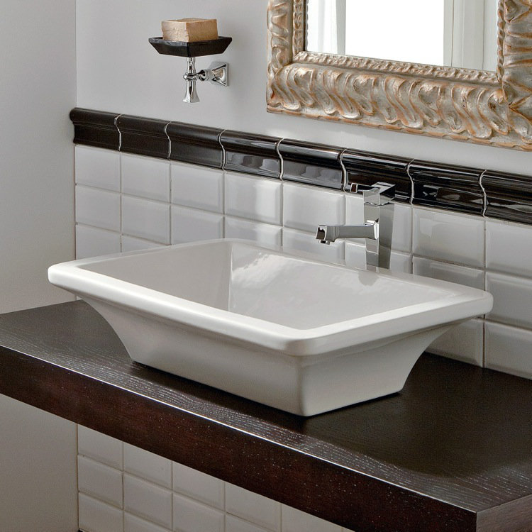 Scarabeo By Nameeks Butterfly 16.1'' Glossy White Vitreous China Specialty Bathroom Sink