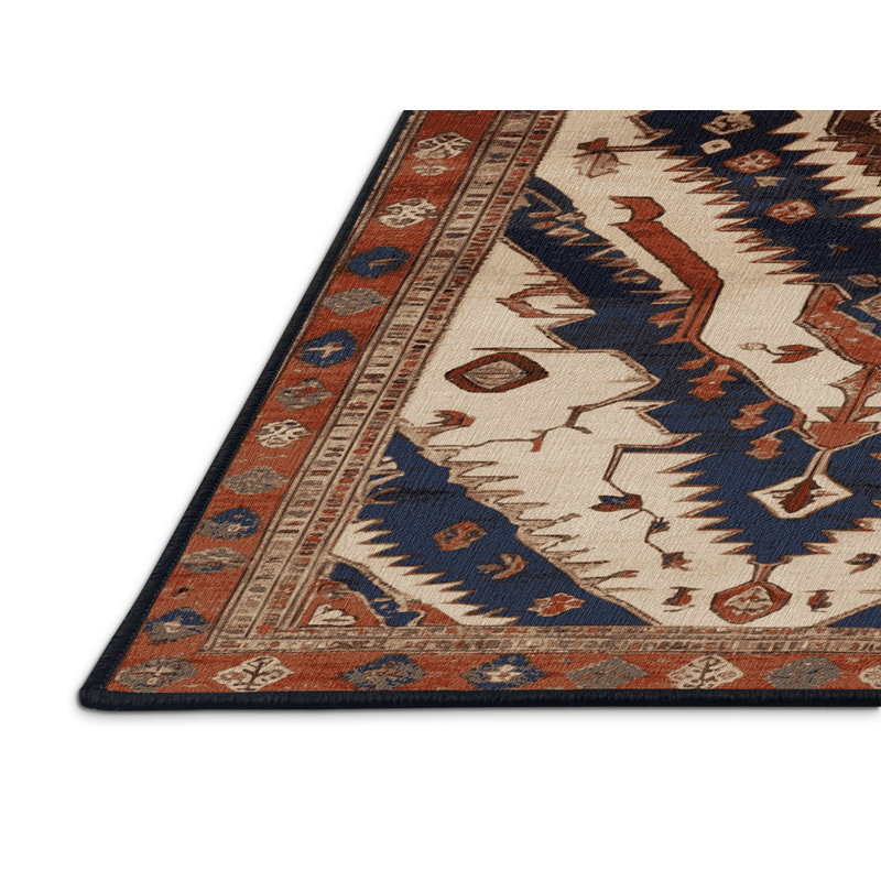 Tapis brun lavable à la machine, Rectangle de 5 pi x 8 pi