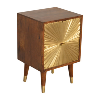 Arredondo 40cm W Solid Wood Bedside Table