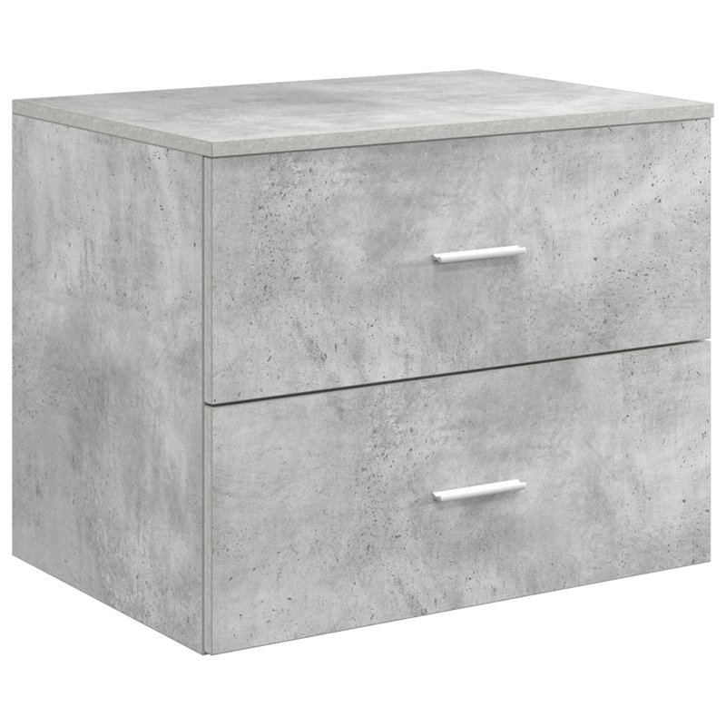 62.5cm Bathroom Vanity Base Only, Concrete Grey