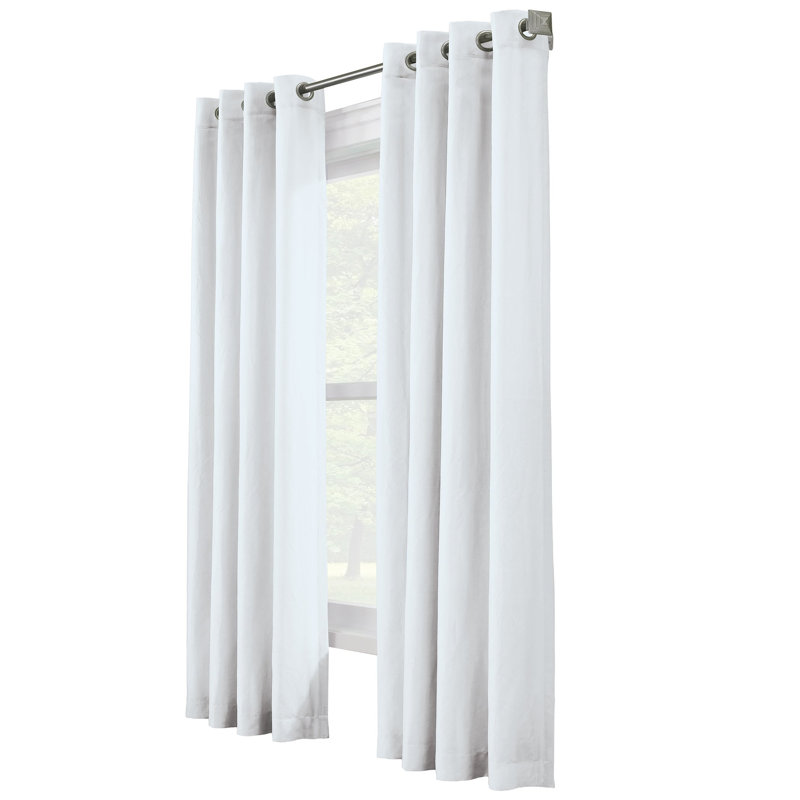 Panneau de rideau à œillets harmonieux Harmony, Blanc, L 52 po x L 63 po
