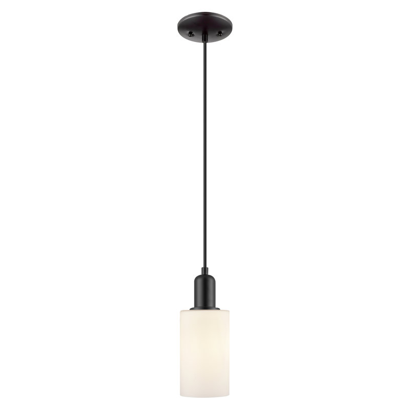 Arcadia - Alyssha - Mini-luminaire suspendu à cordon 4 lumières 1 po, Noir mat, Matte White