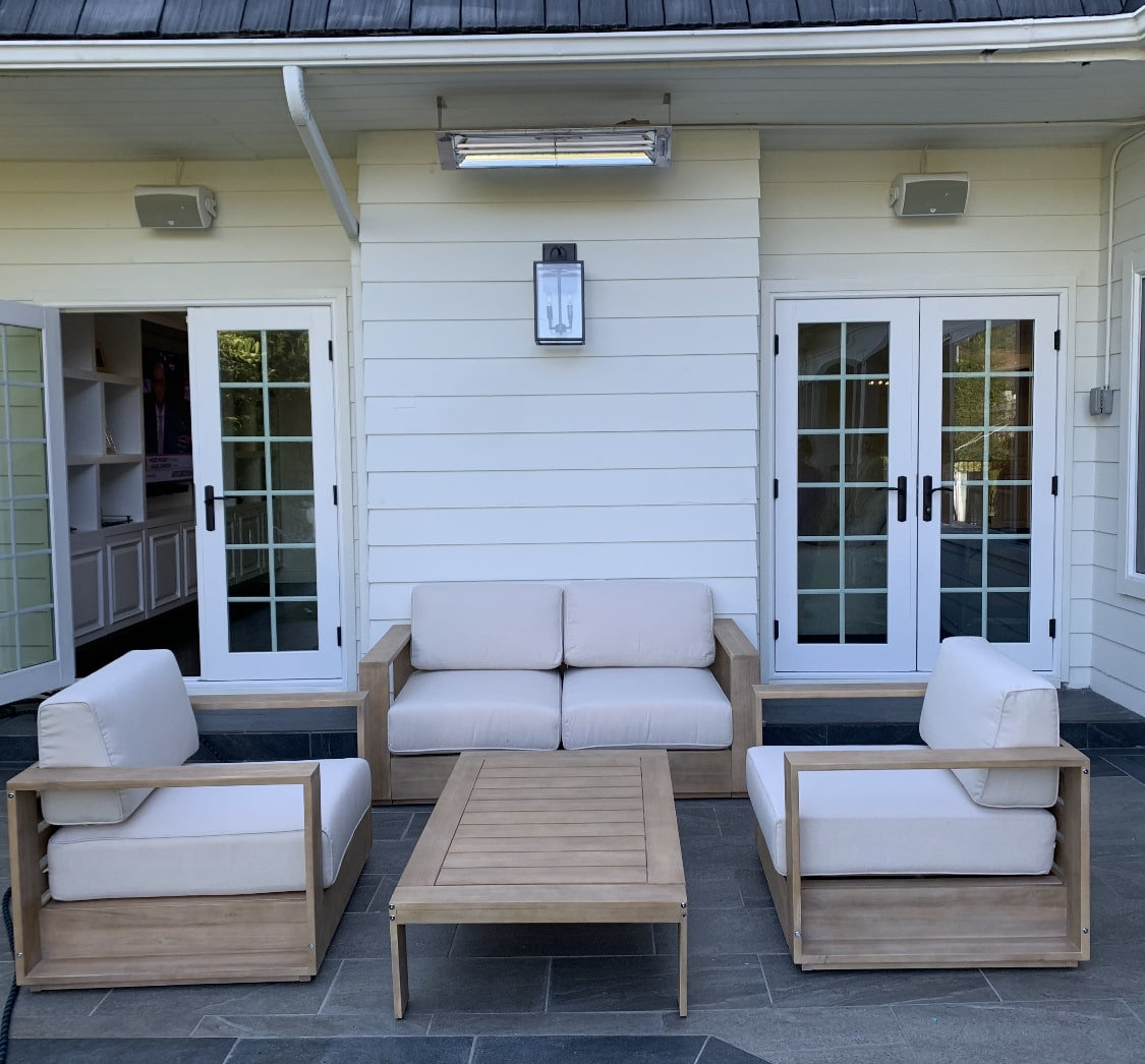 Bowery 39'' Powder Coated Aluminum Outdoor Dining Table