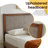 Wooden platform bed with upholstered base-2029263069-2029263066