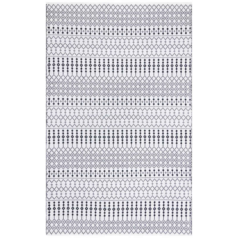 Terrill Flat Weave Cotton Geometric Rug, Rectangle 3' x 5'