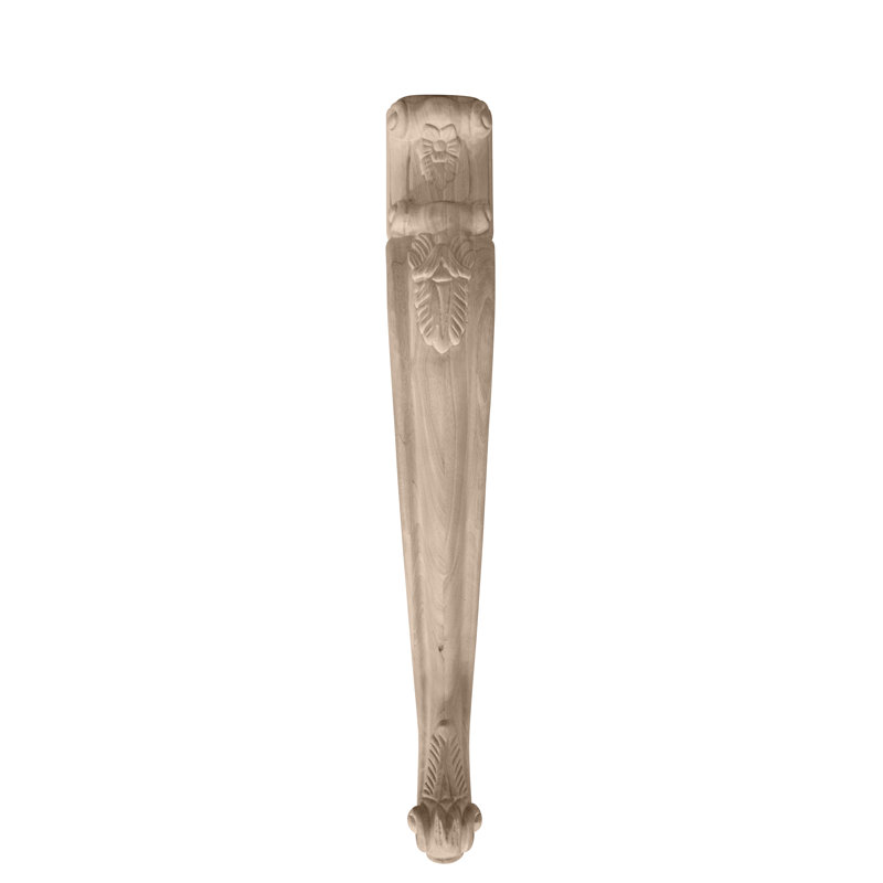 BingLTD - 30 1/4" Tall Unfinished Rubberwood David Dining Table Leg - (TL-DAVID TABLE LEG)