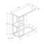 Table d'appoint, en forme de C, bout, côté, collation, stratifié, métal, contemporain, moderne-859550025