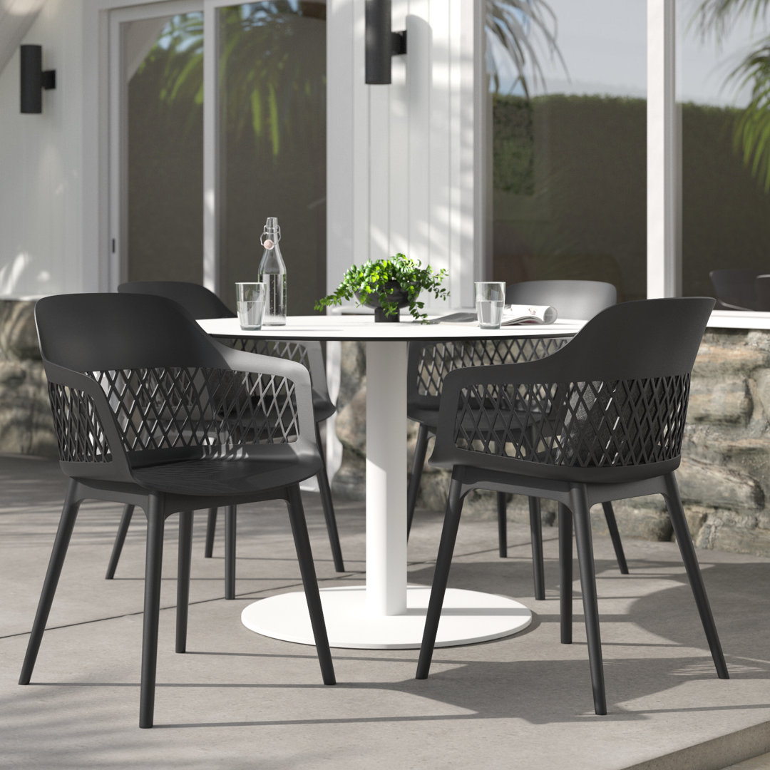 Boulus Outdoor Dining Armchairs (Set of 4) Wade Logan® 