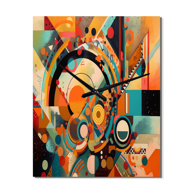 Jalay - Horloge murale géométrique moderne, H 32 po x l 24 po x P 1 po
