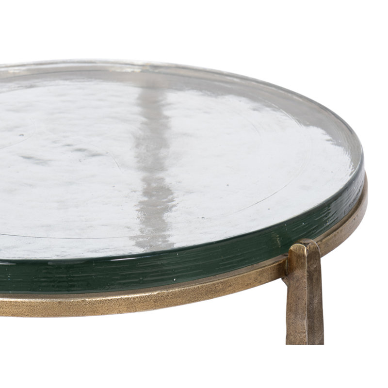Dorsey Glass End Table, 22" H x 17" W x 16" D