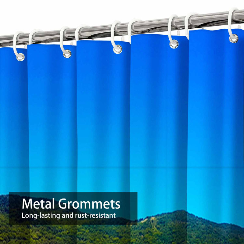 Rideau de douche à 12 crochets Beach Ocean, L 72 po x l 84 po