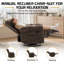 Fauteuil inclinable, fauteuils inclinables à bascule pour adultes, petits fauteuils inclinables pour petits espaces, fauteuil inclinable manuel avec poches latérales pour le salon, la chambre à coucher-1402780432