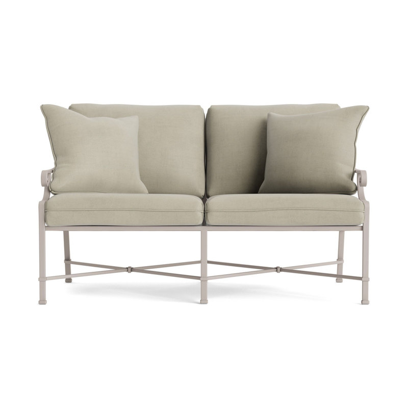 Venetian Outdoor 2 - Seat Loveseat, Dove, Fusion Charcoal