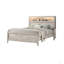 Lit simple pour grand lit 1pc avec tablettes et meubles contemporains-1974857942