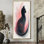 «Black and Pink Feline Grace - Cat Large», art mural