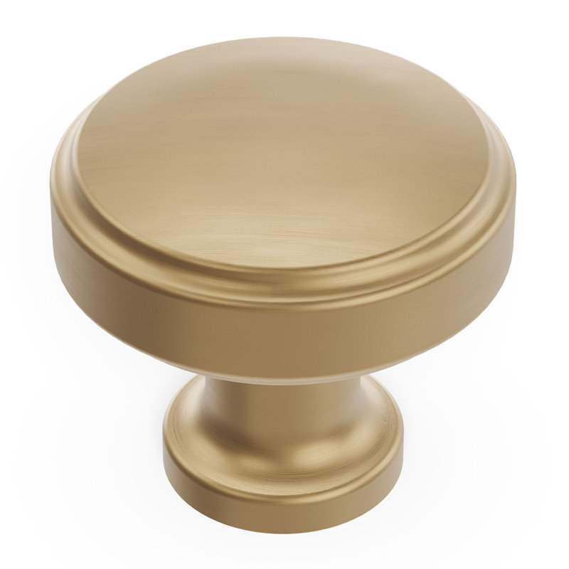 Poignée champignon Piper - Bouton d'armoire de 1-1 / 4 po de diamètre bronze champagne - Quincaillerie de style Mid-Century pour tiroirs et armoires