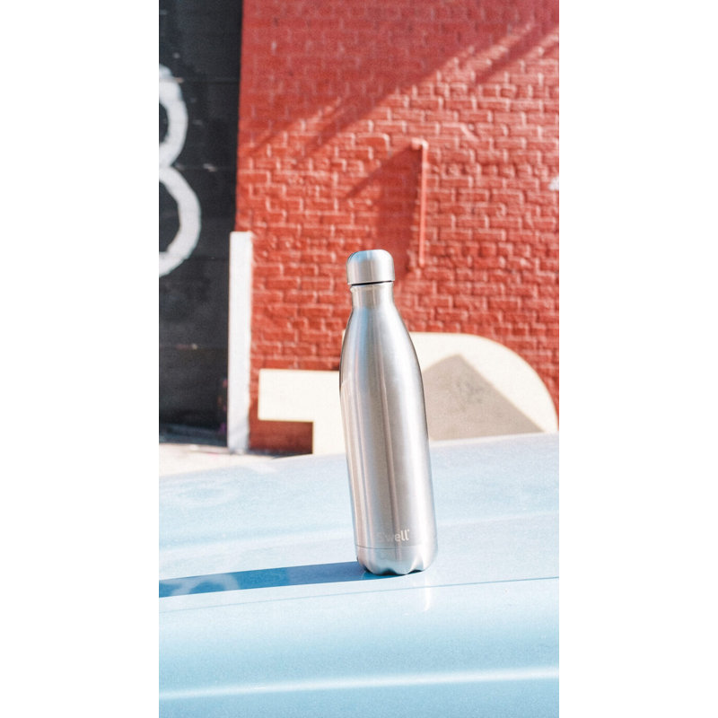 S'well Stainless Steel Water Bottle - 17 Fl Oz - Triple-Layered Vacuum-Insulated Containers, 25.oz, Silver