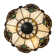 Shell With Jewels 3 - Light Semi Flush Mount