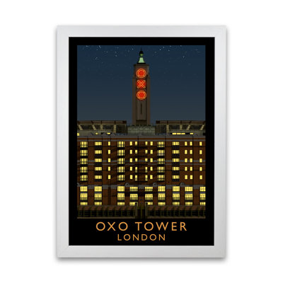 Oxo Tower London At Night by Richard O'Neill - Single Picture Frame Print