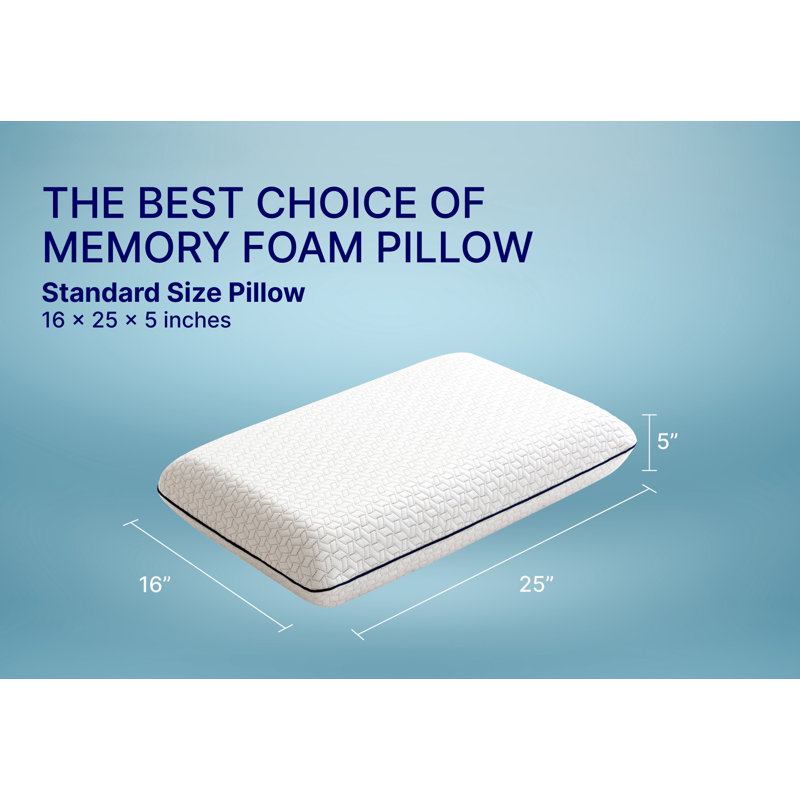 Aphrodite 2-Pack Standard Size Cooling Gel Memory Foam Pillows, Medium Firm, Standard