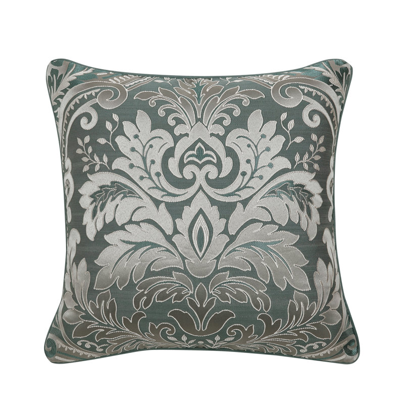 Coussin décoratif décoratif carré Renata, Carré 20 po, Sarcelle
