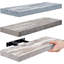 Ensemble de 3 tablettes flottantes longues avec fixation invisible Sorbus - bleu / gris / blanc-1450272127