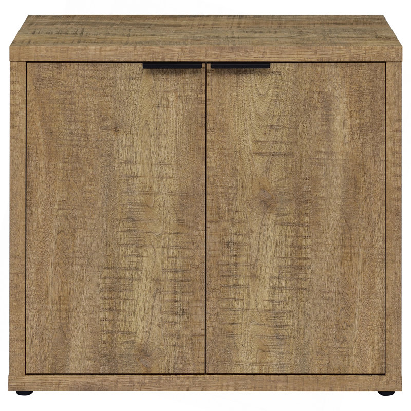 Pamplona Mango Brown 2-Door Engineered Wood Accent Cabinet, 30" H x 31.5" W x 15.5" D
