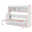 Lit escamotable avec bureau et tablettes de rangement-217237457