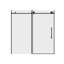 Porte de douche sans cadre l 56 à 60 po x H 60 po en noir mat-116927472