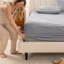 Drap-housse en percale de coton biologique à densité de tissage 300 fils-87953010-60582308