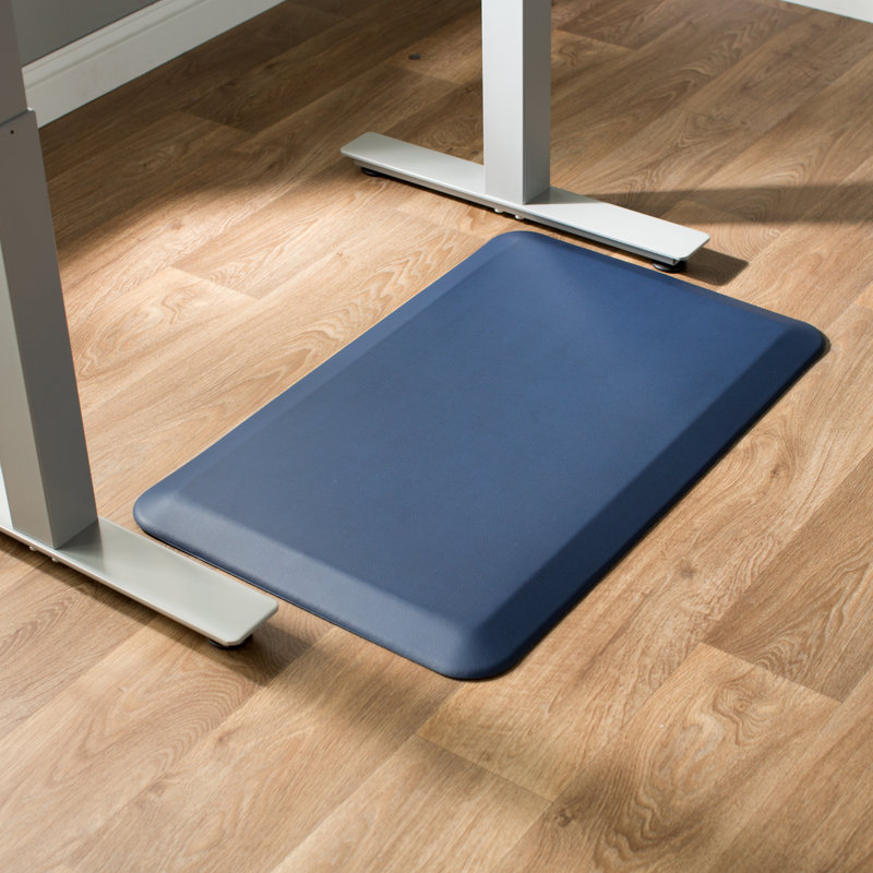 Tapis anti-fatigue sur pied Abdulraheem, 1 pi 8 po x 2 pi 8 po, Bleu marine
