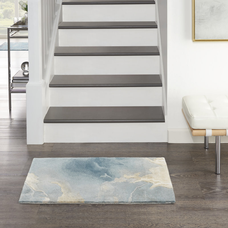 Prismatic Blue Modern Indoor Rug, Rectangle 2' x 3'