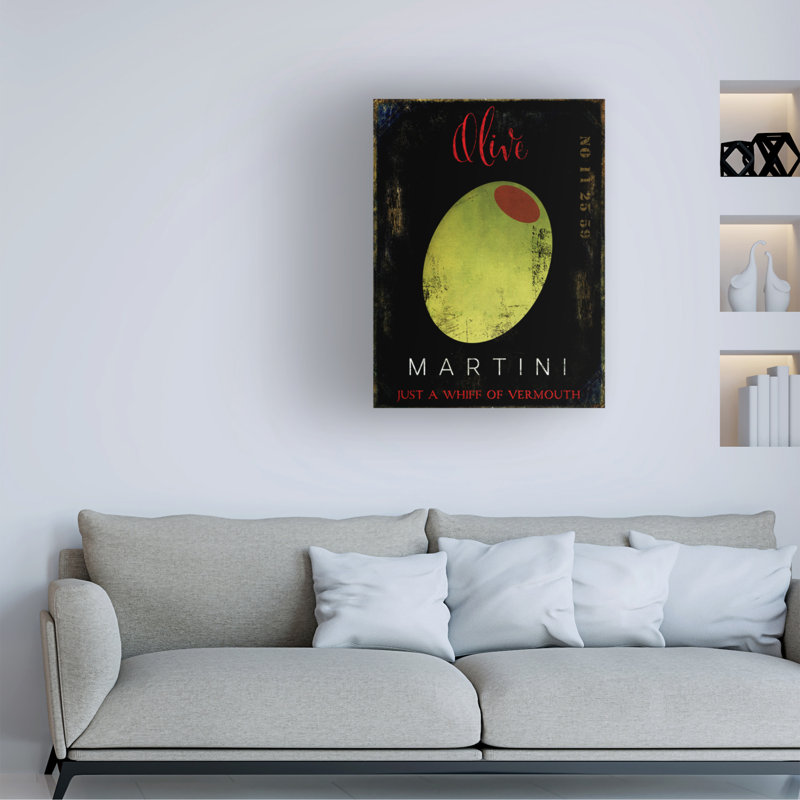 Art sur toile Sasha Olive Martini I, H 14 po x l 19 po