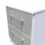 Worcester Fully Assembled Worcester 2 Drawer Bedside Cabinet In Black Gloss & White (Ready Assmbled)-1218000716