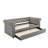 Luxurious 1Pc Modern Aesthetic Beautifully Button Tufted Nailhead Trim Design Daybed Built-In Pull-Out Trundle Bed Living Space Guest Room Bedroom-1218056016