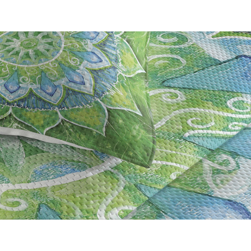 Puppy Eclectic Polyester Coverlet, Queen Bedspread + 2 Shams